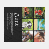 Best Ever tante Definition Photo Collage Fleece Deken (Voorkant (Horizontaal))