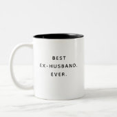 Best EX-HUSBAND ever, funny trendy humor Tweekleurige Koffiemok (Links)