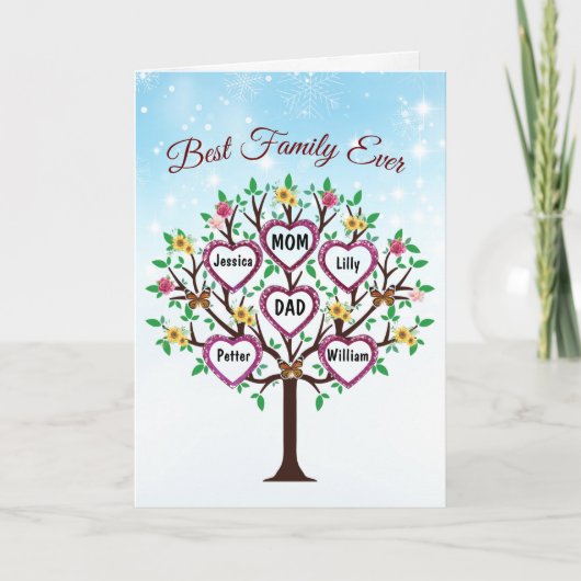 Best Family Ever Feestdagen Kaart (Voorkant)