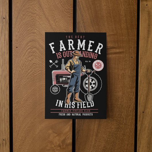 Best Farmer Mancave Briefkaart