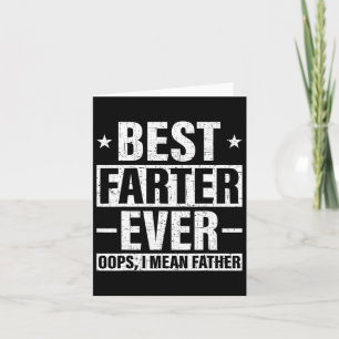 Best Farter Ever Oops Ik bedoel Father Fart Retro Kaart