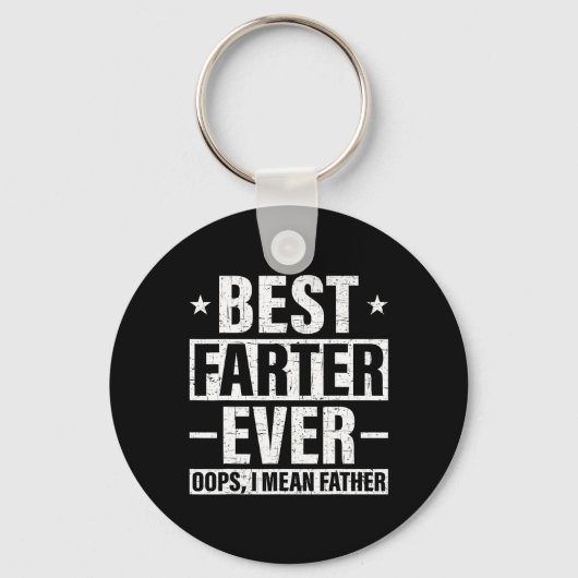 Best Farter Ever Oops Ik bedoel Father Fart Retro Sleutelhanger (Voorkant)