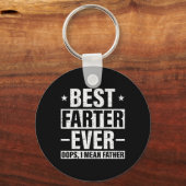 Best Farter Ever Oops Ik bedoel Father Fart Retro Sleutelhanger (Voorkant)