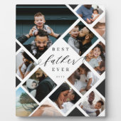 Best Father Ever Modern Photo Collage Keepsake Fotoplaat (Voorkant)