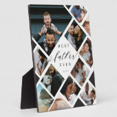 Best Father Ever Modern Photo Collage Keepsake Fotoplaat (Zijkant)