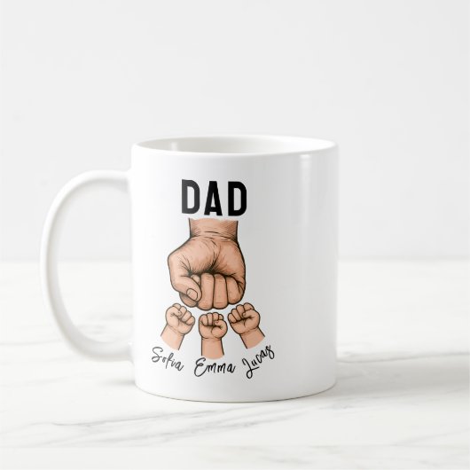 Best Father Ever Mug – Personalized Father’s Day (Gauche)