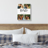 Best Father Ever Personalized Photo Collage Canvas Afdruk (Insitu (Slaapkamer))