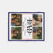Best Father Ever Personalized Photo Collage Fleece Deken (Voorkant (Horizontaal))