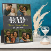 Best Father Ever Personalized Photo Collage Fotoplaat (Zijkant)