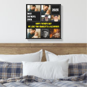 Best Father Ever Photo Collage and Custom Text Canvas Afdruk (Insitu (Slaapkamer))