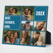Best Father Ever Photo Collage and Custom Text Fotoplaat (Zijkant)