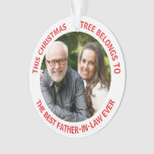 Best Father in Law Foto Ornament (voorkant)