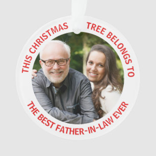 Best Father in Law Foto Ornament