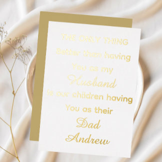 Best father's day Foil Holiday Card Folie Feestdagenkaart