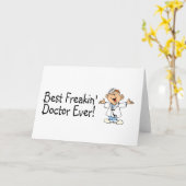 Best Feakin Doctor Ever Kaart (Gele Bloem)