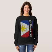 Best Filipino Grandpa Ever Philippines Flag Father Trui (Voorkant volledig)