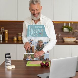 Best Flippin' Grandpa Ever Fotocollage Schort