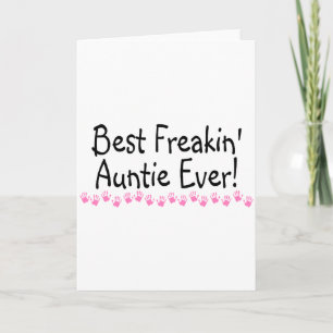 Best Freakin Auntie Kaart