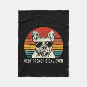 Best Frenchie Dad Ever Funny French Bulldog Gift Fleece Deken