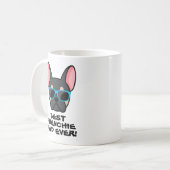 Best Frenchie Dad Vaderdag Black Tan Frenchie Koffiemok (Voorkant links)