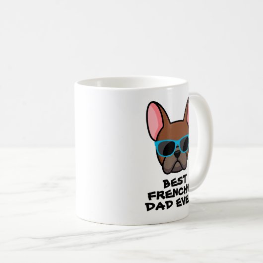 Best Frenchie Dad Vaderdag Red Fawn Frenchie Koffiemok (Voorkant rechts)