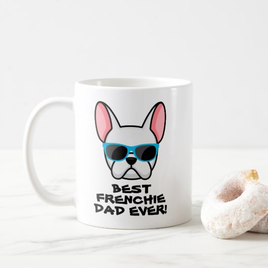 Best Frenchie Dad Vaderdag White Frenchie Koffiemok (Met donut)