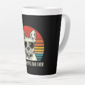 Best Frenchie Pap Ever Funny French Bulldog Pap Latte Mok (Rechterhoek)