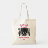 Best Friend Bestie BFF Voeg fotonamen toe Stomme r Tote Bag (Achterkant)