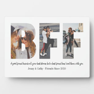 Best Friend BFF Photo Collage Besties Simple Quote Fotoplaat