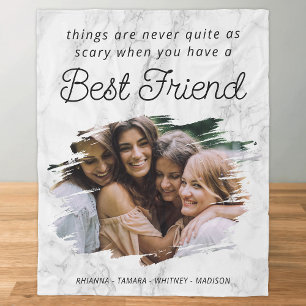 Best Friend BFF Photo Fleece Blanket Deken