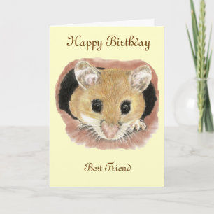 Best Friend Birthday Mouse Wenskaart Kaart