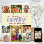 Best Friend Birthday Photo Collage Personalized<br><div class="desc">Personnalized Birthday card which you can customize for anyone ! The photo template is ready for you to add 8 of your favorite photos and personalize the text inside and out. The sample wording on the front reads "happy birthday to the best friend ever" and you could customize this to...</div>