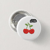 Best Friend Cherries Ronde Button 3,2 Cm (Voorkant /achterkant)