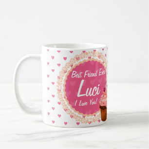 Best Friend Custom Coffee Mok met Cupcakes