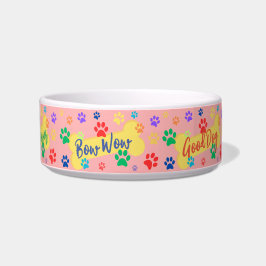 Best Friend Customizable Paws & Bones  Dog Bowl Voerbakje