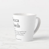 Best Friend Definition Fun Black en White Latte Mok (Rechterhoek)