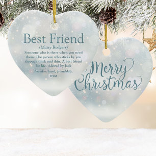 Best Friend Definition Merry Kerstry Keramisch Ornament