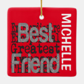 Best Friend Extraordinaire CUSTOM Keramisch Ornament (Achterkant)