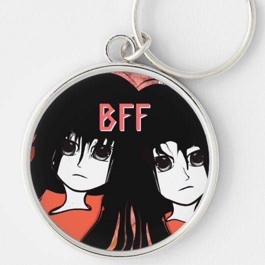 Best Friend for ever Anime Twins Sleutelhanger (Voorkant)