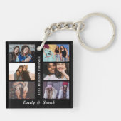 Best Friend Forever Custom 6 Foto collage & Name Sleutelhanger (Achterkant)