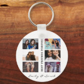 Best Friend Forever Custom 6 Foto collage & Name Sleutelhanger (Voorkant)