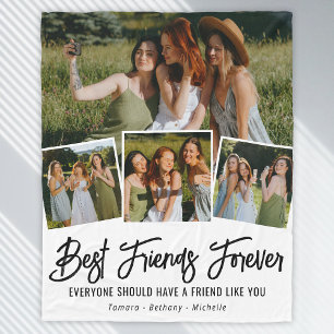 Best Friend Forever Foto Collage Fleece Blanket Deken