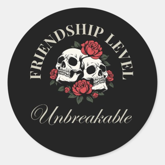 Best Friend, Friendship Level: Unbreakable, friend Ronde Sticker (Voorkant)