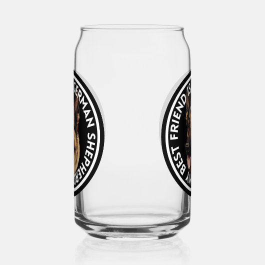 Best Friend German Shepherd Blikvorm Glas (Links)