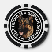 Best Friend German Shepherd Poker Chips (Voorkant)