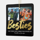 Best Friend Gift | Kerstmis Keramisch Ornament (Links)