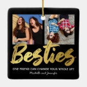Best Friend Gift | Kerstmis Keramisch Ornament (Achterkant)