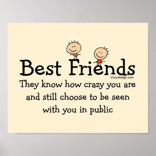 Best Friend kent Funny Gezegde Poster (Voorkant)