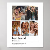Best Friend Photo Collage Keepsake  Poster (Voorkant)