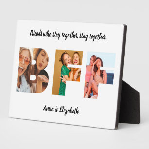 Best Friend Photo Collage Personalized Quote BFF Fotoplaat